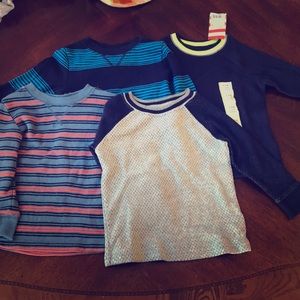 Boys Long Sleeve Waffle Knit Tees Sz12M